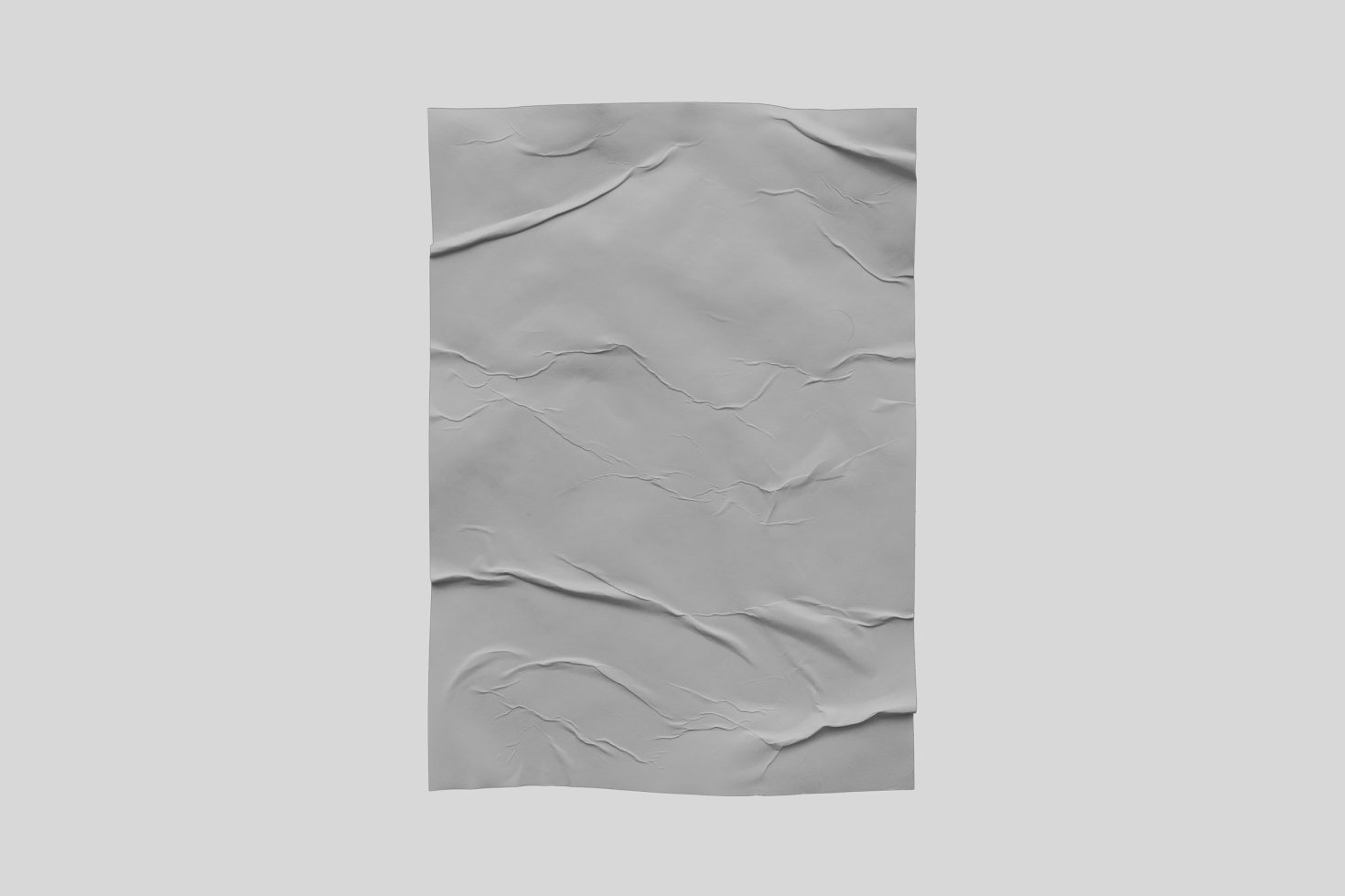 White crumpled paper texture, suitable for graphic design backgrounds, print mockups, and overlay effects.