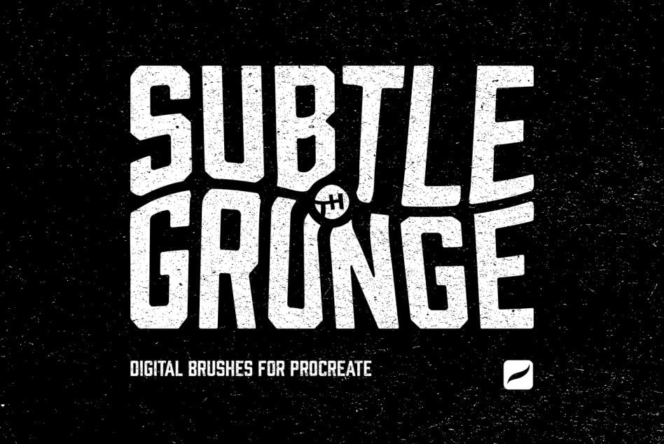 Subtle Gringe digital brush set for Procreate with distressed texture