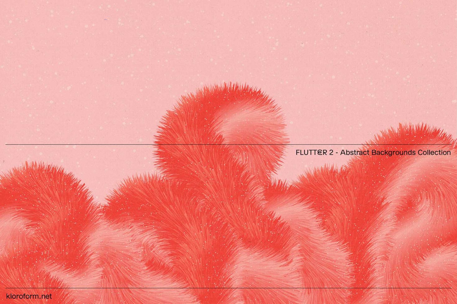 Red fluffy abstract background from FLUTTER 2 Collection, ideal for designers seeking vibrant graphics for creative projects.