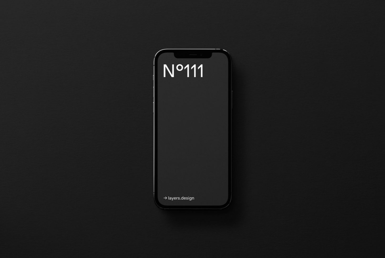 Smartphone mockup for design presentation, modern mobile screen on dark background, digital asset for app interface display