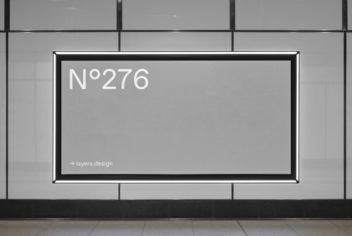 Modern billboard mockup in a minimalistic urban setting, ideal for presenting advertising designs and large-scale typography projects to clients.