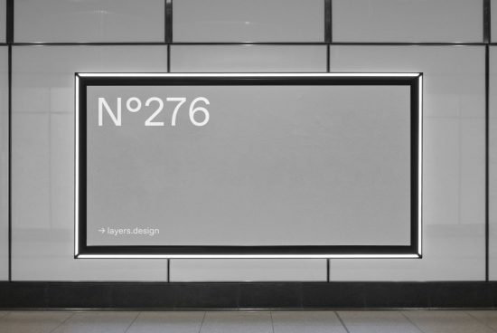 Modern billboard mockup in a minimalistic urban setting, ideal for presenting advertising designs and large-scale typography projects to clients.