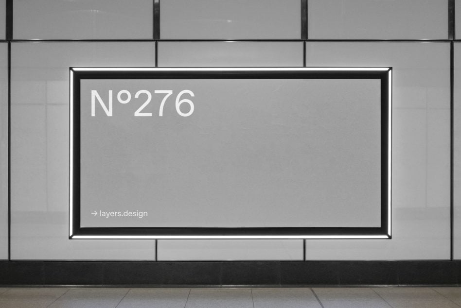Modern billboard mockup in a minimalistic urban setting, ideal for presenting advertising designs and large-scale typography projects to clients.