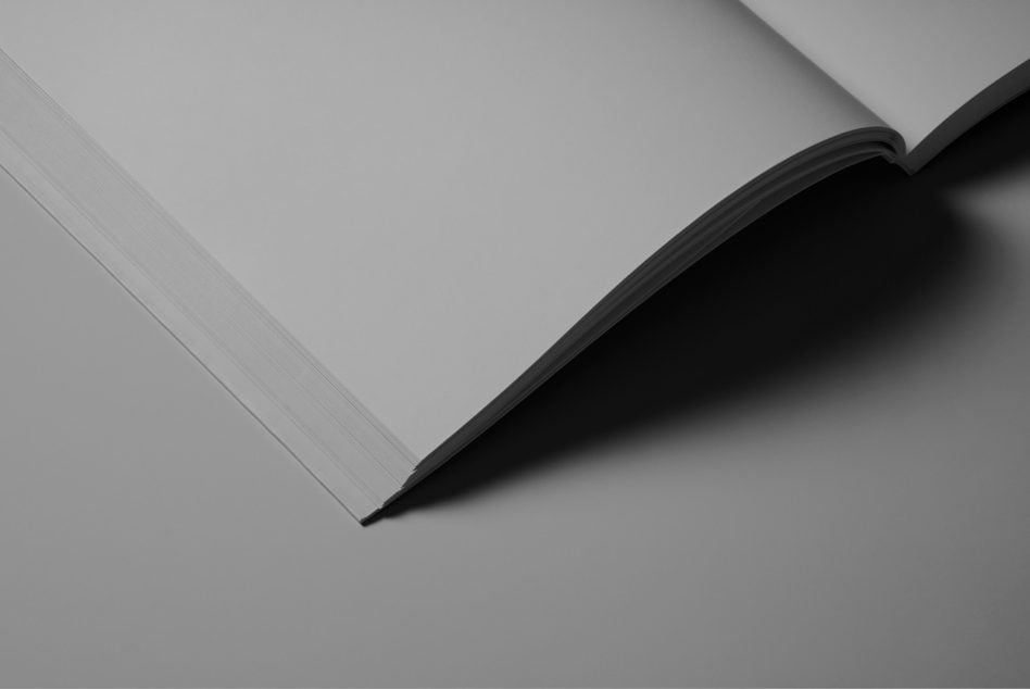 Close-up of book spine showing page edges detail