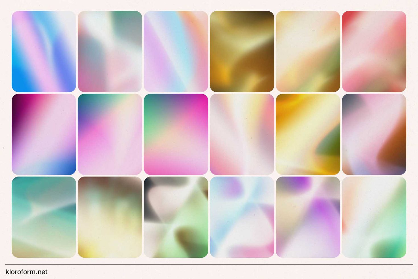 Colorful abstract blur backgrounds set for design graphics, creative templates, and mockups, featuring vibrant gradients and textures.