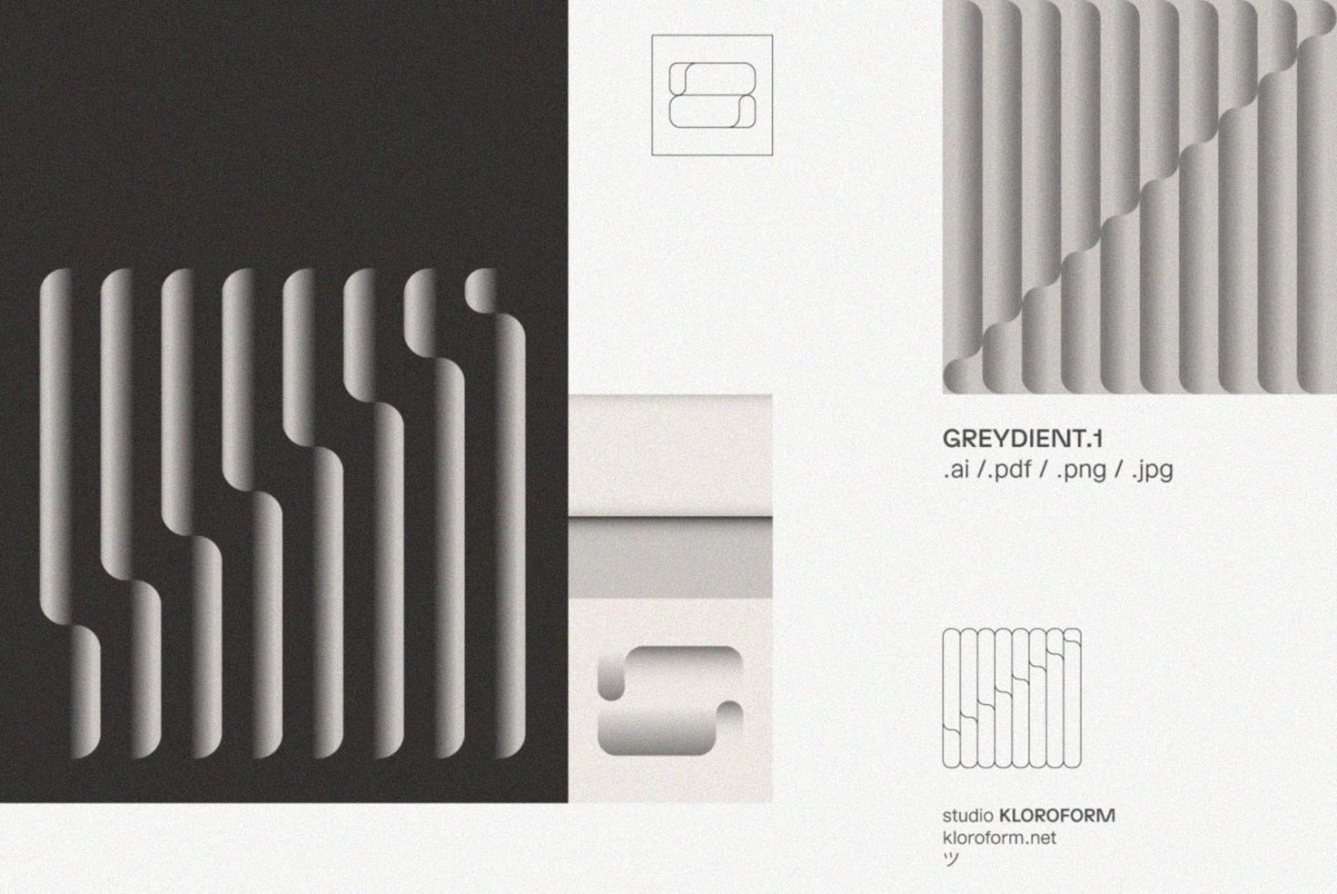 Abstract vector graphics mockup showing layered gradient design in grey tones format options ai pdf png jpg suitable for graphic designers includes branding.