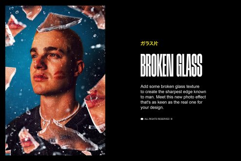 Broken glass photo effect for designers. Perfect for adding realistic shattered glass textures to your designs. Suitable for mockups, graphics, and templates.