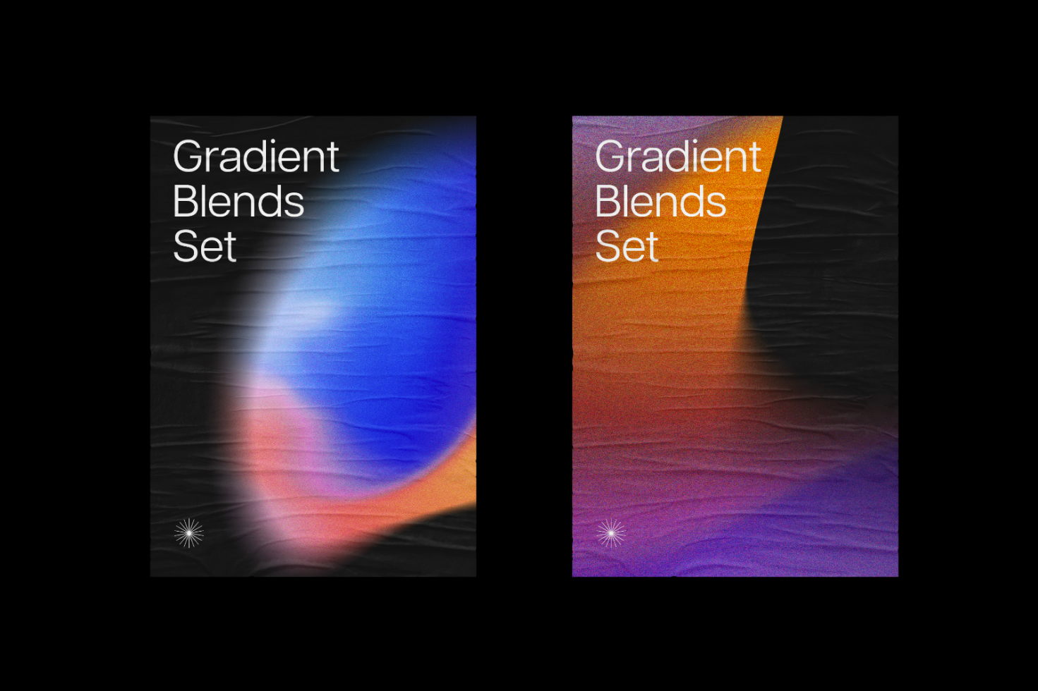 Gradient Blends Set for designers with vibrant abstract colors excellent for backgrounds and modern graphic design. Perfect for mockups and templates.