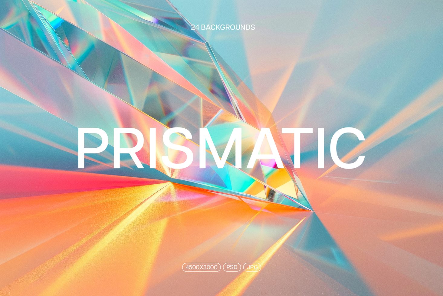 Prismatic is a collection of 24 vibrant backgrounds perfect for design projects. Available in PSD and JPG formats, dimensions 4500x3000 for versatile use