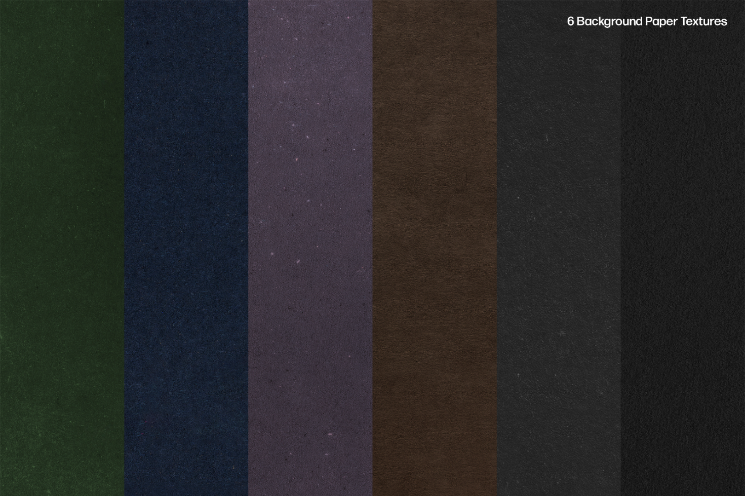 Set of 6 background paper textures in various colors for graphic design. Perfect for mockups, templates, web design, and digital projects. High resolution.