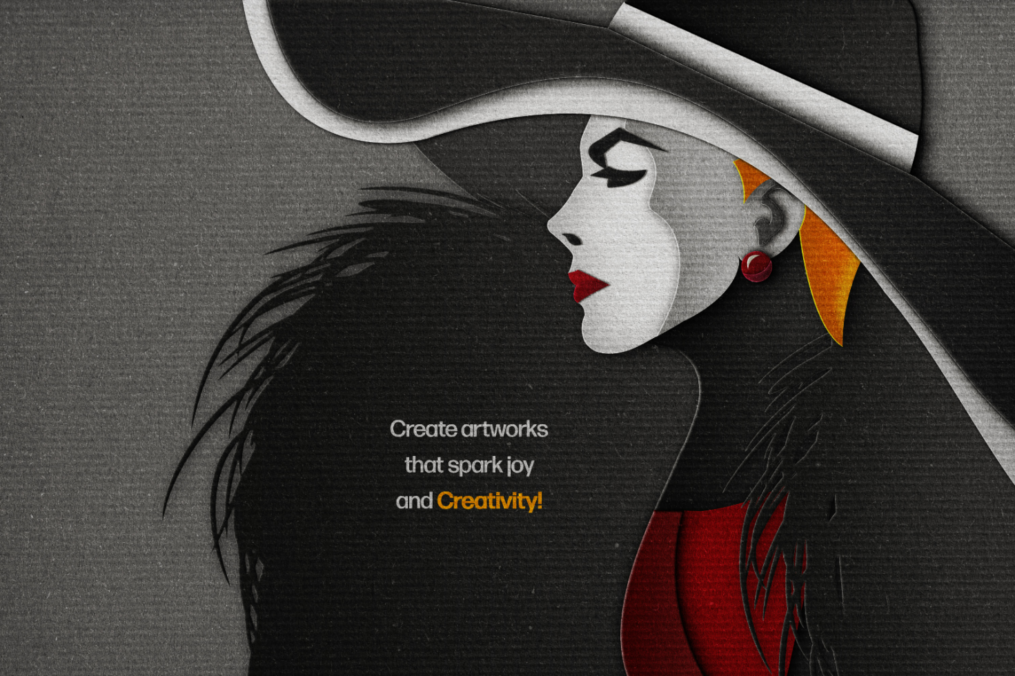 Vector illustration of a stylish woman in retro attire with large hat and feathers. Ideal for digital assets in graphics and mockups for designers.