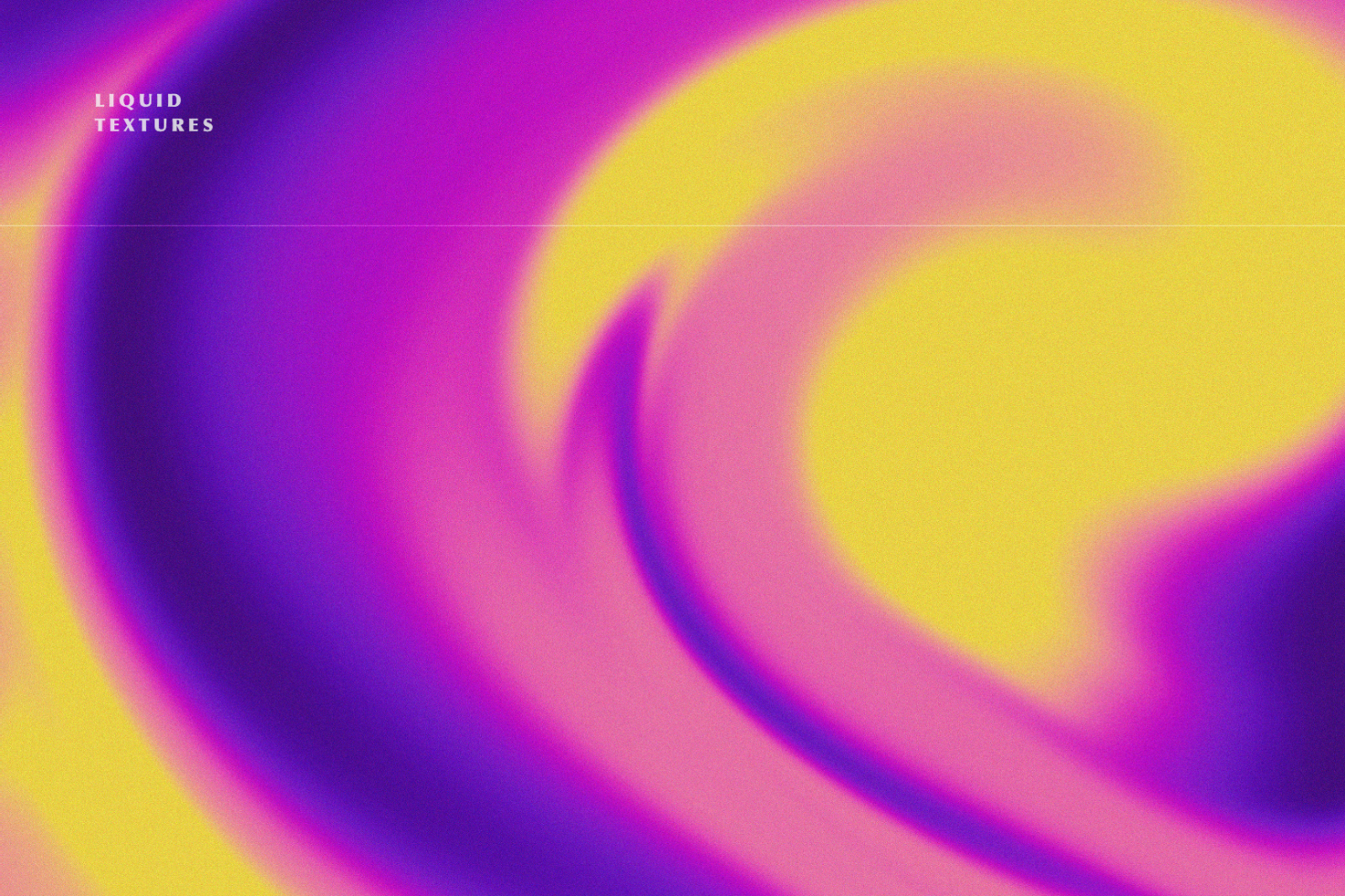 Digital liquid texture in vibrant yellow purple gradient perfect for designers. Ideal for creating eye-catching graphics, mockups, templates. High-resolution.