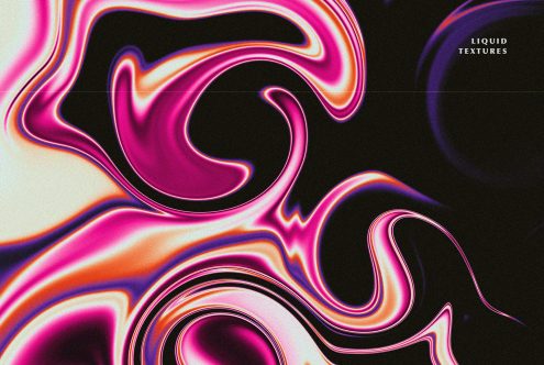 Abstract liquid texture in vibrant pink and black hues, ideal for graphic design projects, mockups, templates and digital artwork backgrounds.