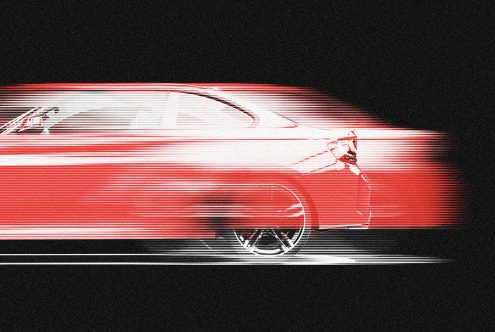 Red car motion blur digital graphic suitable for templates mockups and graphic designs. High-resolution image for creative and automotive design projects.