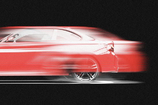 Red car motion blur digital graphic suitable for templates mockups and graphic designs. High-resolution image for creative and automotive design projects.