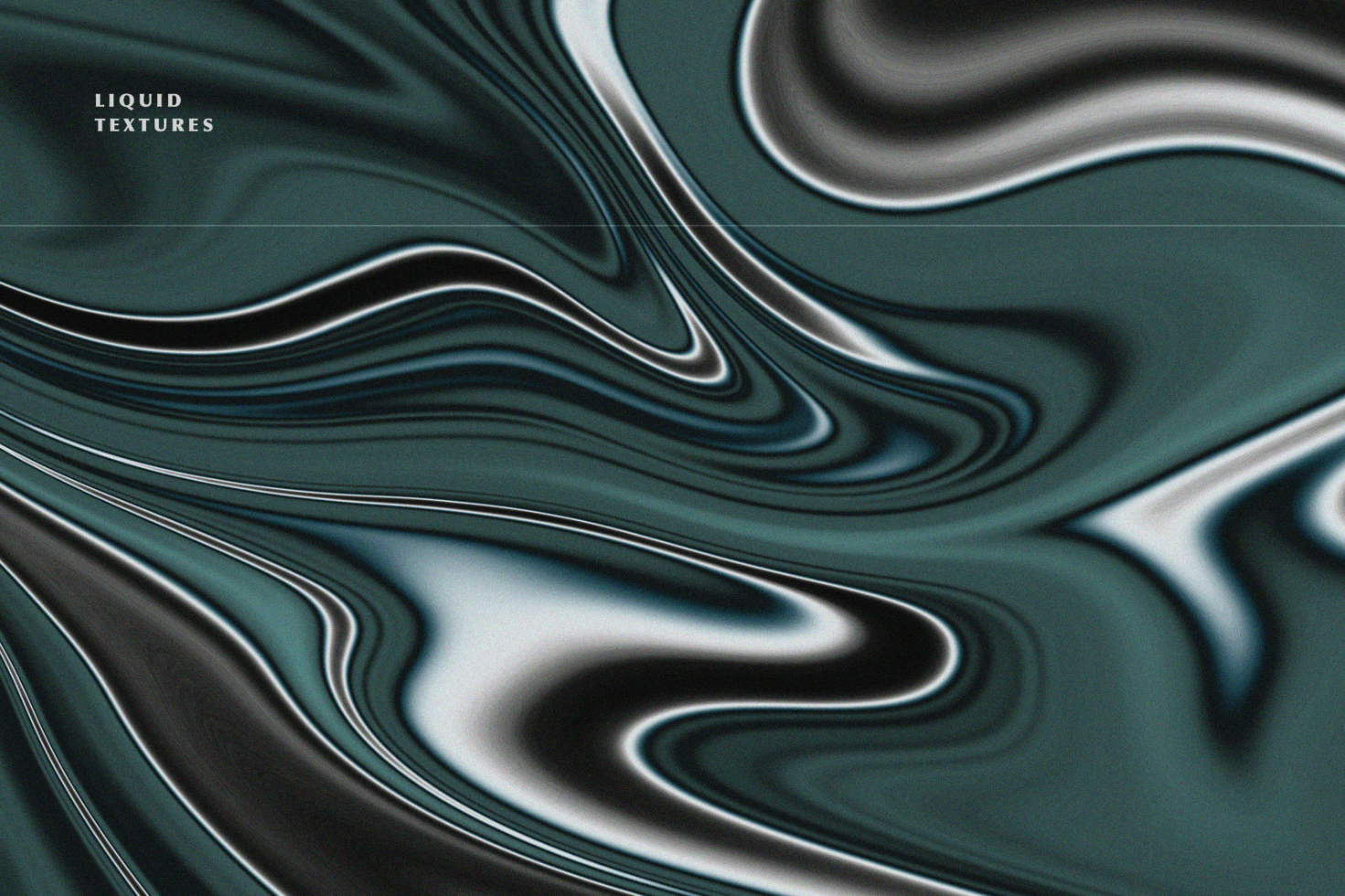 Liquid textures graphic template with abstract wavy patterns in dark green and black tones suitable for digital designs ideal for designers and creatives.