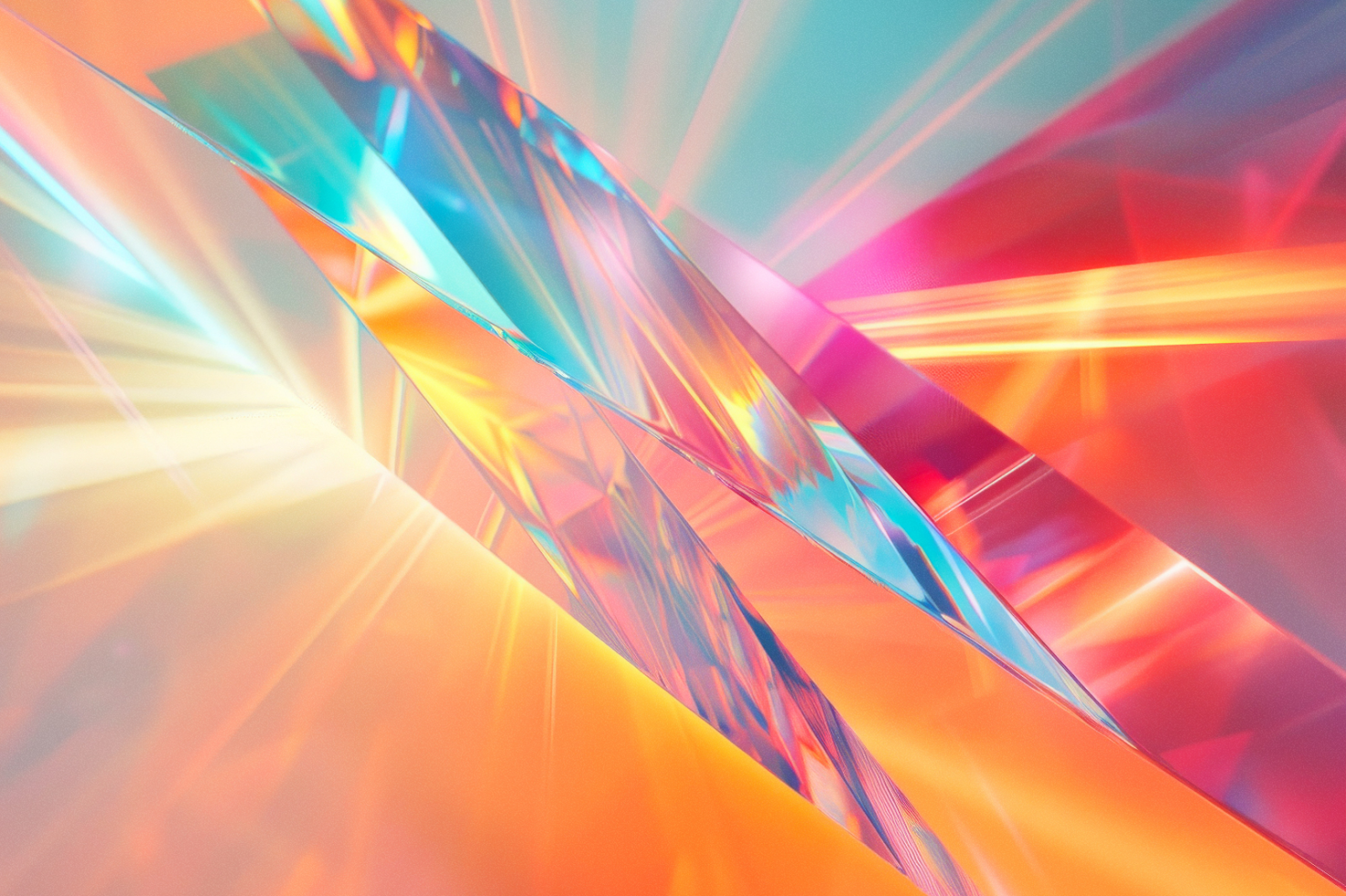 Colorful abstract digital graphic design with vibrant prism light effects. Ideal for mockups, templates, and creative projects. Keywords: digital assets, graphic, design.