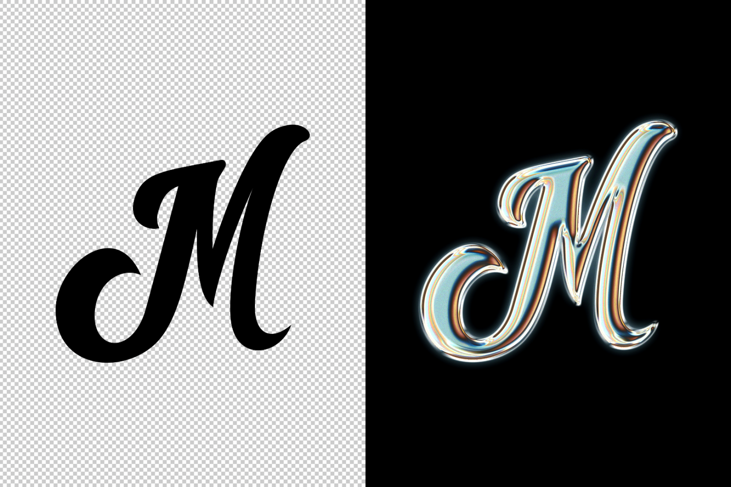 Letter M font styles comparison regular vs innovative design digital assets for designers templates mockups graphics typography illustration SEO