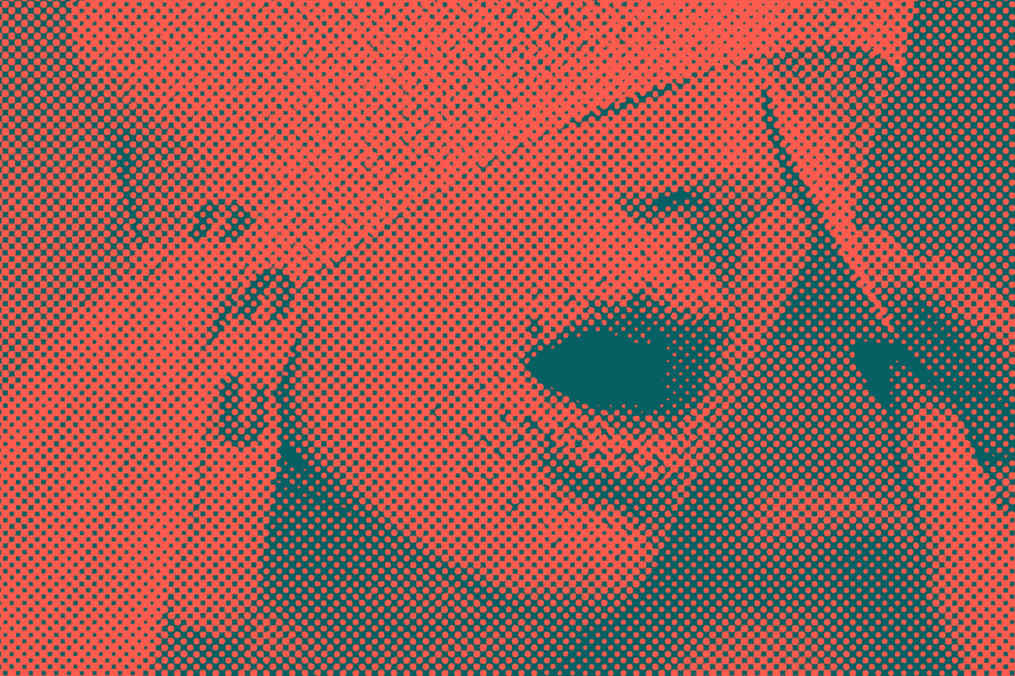 Halftone portrait of a woman's face with retro pop art style dots effect ideal for graphic design mockups digital templates creative assets for designers.