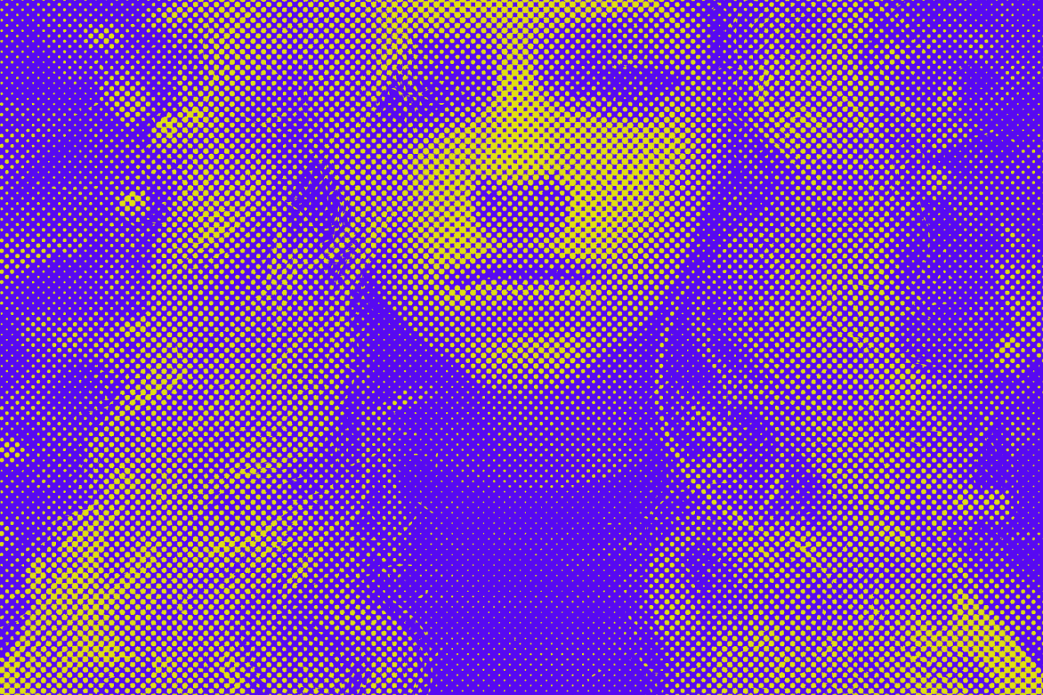 Halftone effect portrait template featuring a yellow-purple color scheme for graphic designers, perfect for posters, flyers, and creative digital projects.