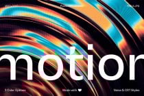 Digital asset showcasing vibrant motion graphics with noise and CRT styles available in two color options for designers. High-resolution PSD JPG files.