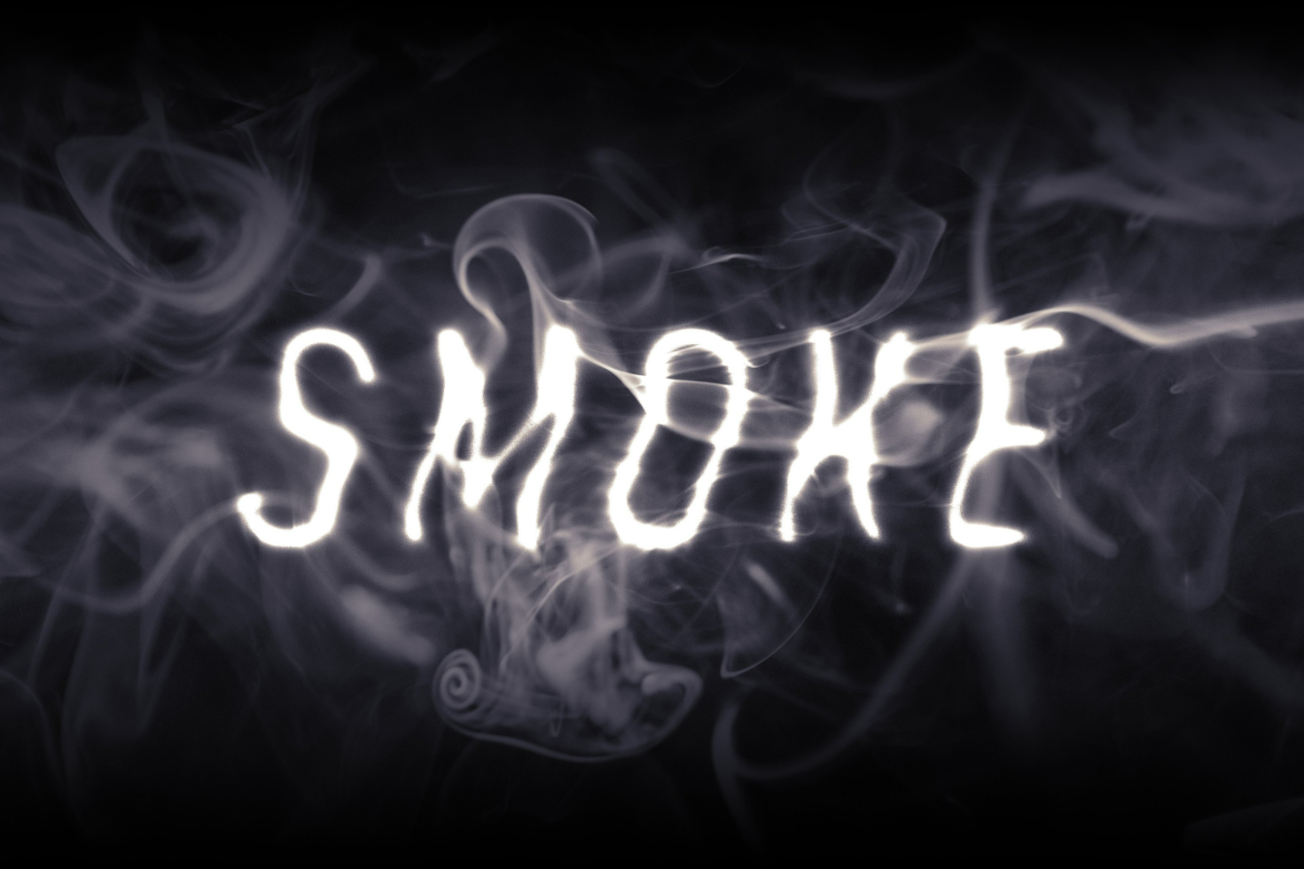 Smoke letters font effect dark background typography graphic design creative digital asset suitable for designers mockups and templates SEO keywords smoke font.