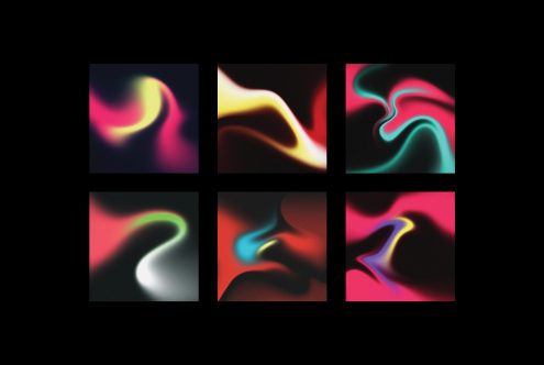 Abstract liquid gradient backgrounds set for designers. Vibrant flowing colors. Ideal for graphics templates mockups use. Digital asset for creative projects