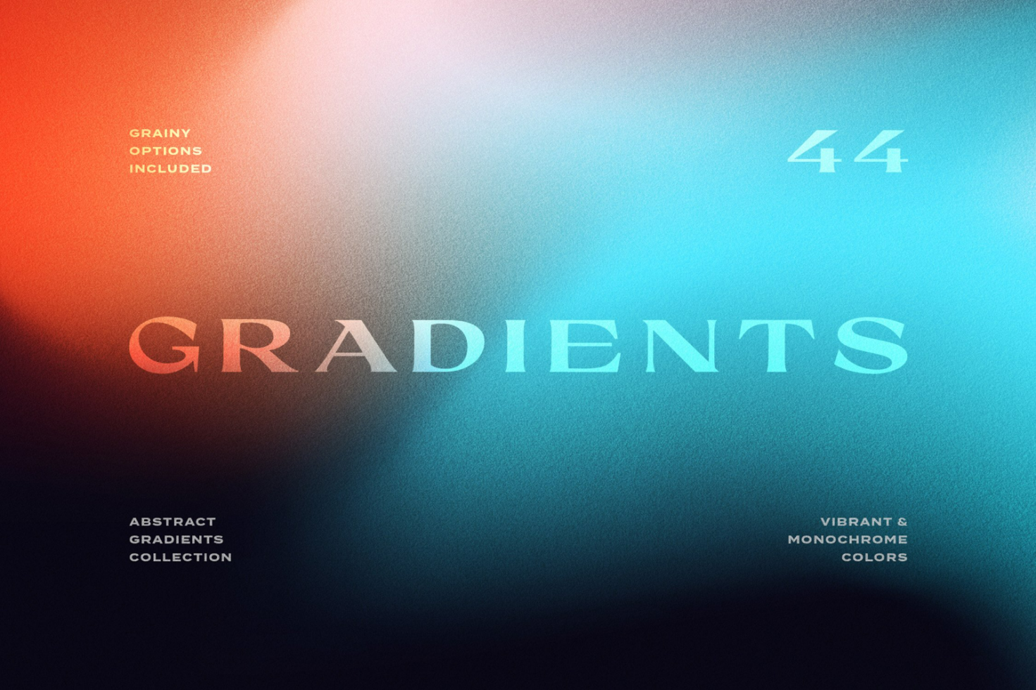 44 vibrant and monochrome abstract gradients collection grainy options included designer assets template gradients collection graphic resources