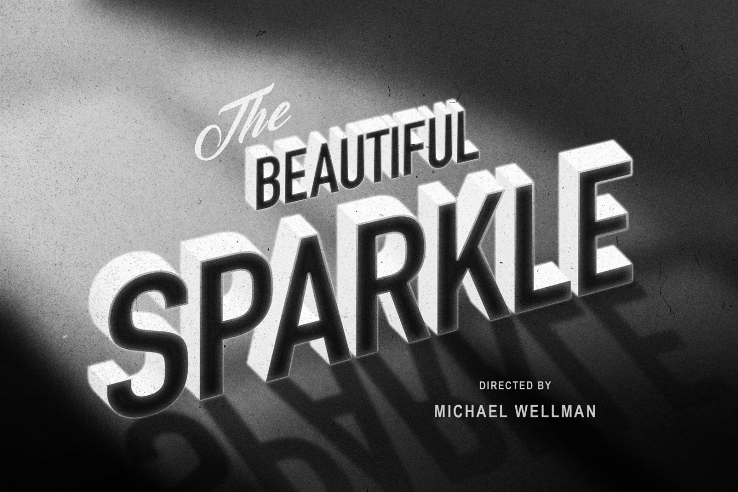 Text effect template featuring bold and elegant 3D typography The Beautiful Sparkle suitable for digital designers perfect for movie posters and graphics.