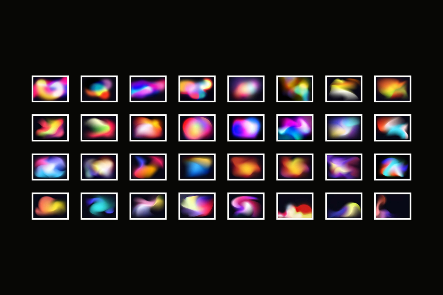 Abstract gradient backgrounds pack vibrant color blur graphics set suitable for digital designers mockups templates creative multicolor artistic collection