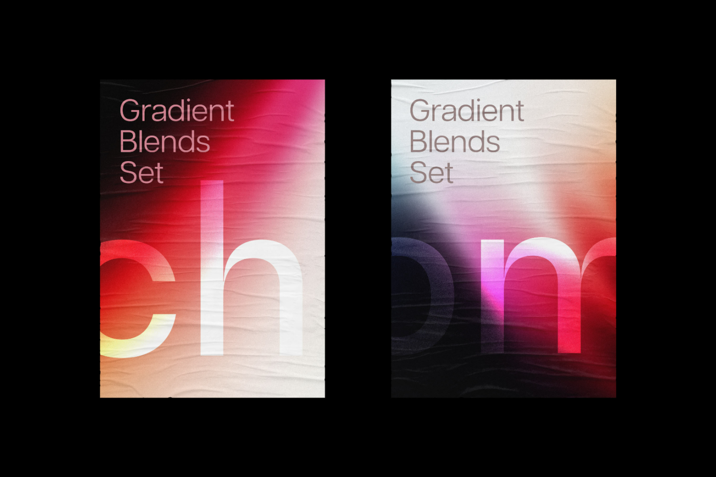 Gradient Blends Set digital graphic design template featuring colorful, abstract gradients for designers. Perfect for mockups, presentations, and creative projects.