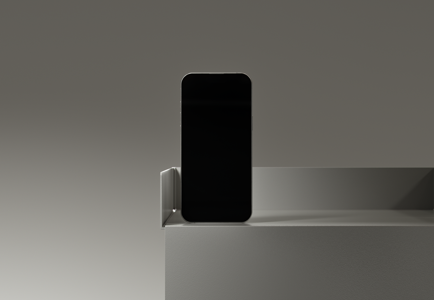 Smartphone mockup on a gray surface perfect for showcasing apps websites designs to designers digital assets for design projects photography templates