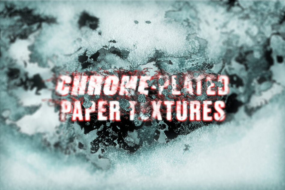 Abstract chrome-plated paper textures with watercolor effect ideal for graphic design assets mockups digital templates and artistic backgrounds.