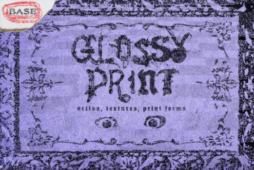 Abstract glossy print texture in purple featuring vintage ornate patterns. Ideal for graphic design templates and texture resources for designers.