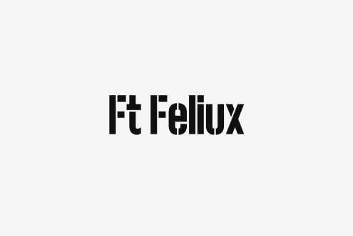 Modern bold font Ft Feliux displayed on a light gray background suitable for graphic design projects typography branding and digital marketing.