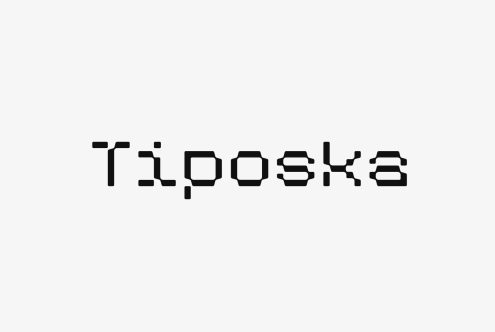 Modern digital font typeset named Tiposka displayed on a light background ideal for graphic design SEO keywords: fonts, typography, digital assets.