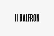 II Balfron typeface in bold black serif letters on white