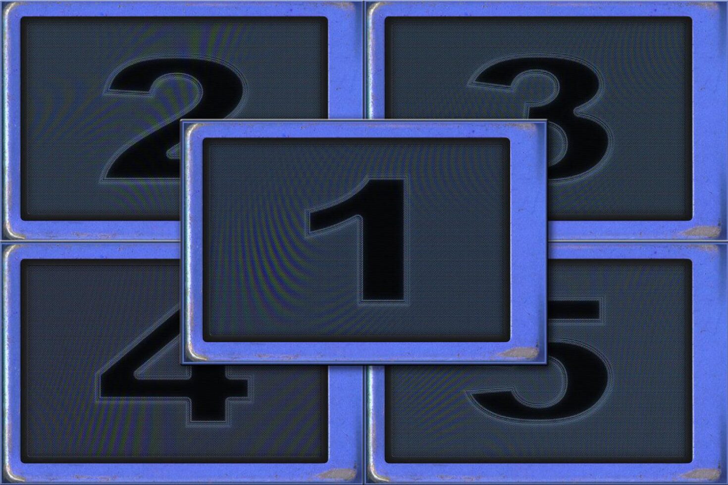 Blue digital numeric displays forming a bold composition. Ideal for graphic design projects, mockups, templates, and creative layouts.