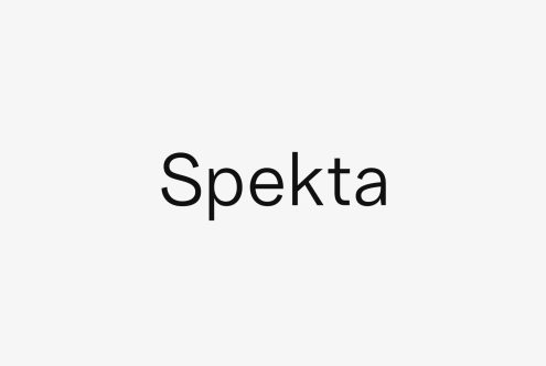 Spekta sans-serif font displayed in black text on a light gray background perfect for modern digital design projects keywords Spekta font template graphic design