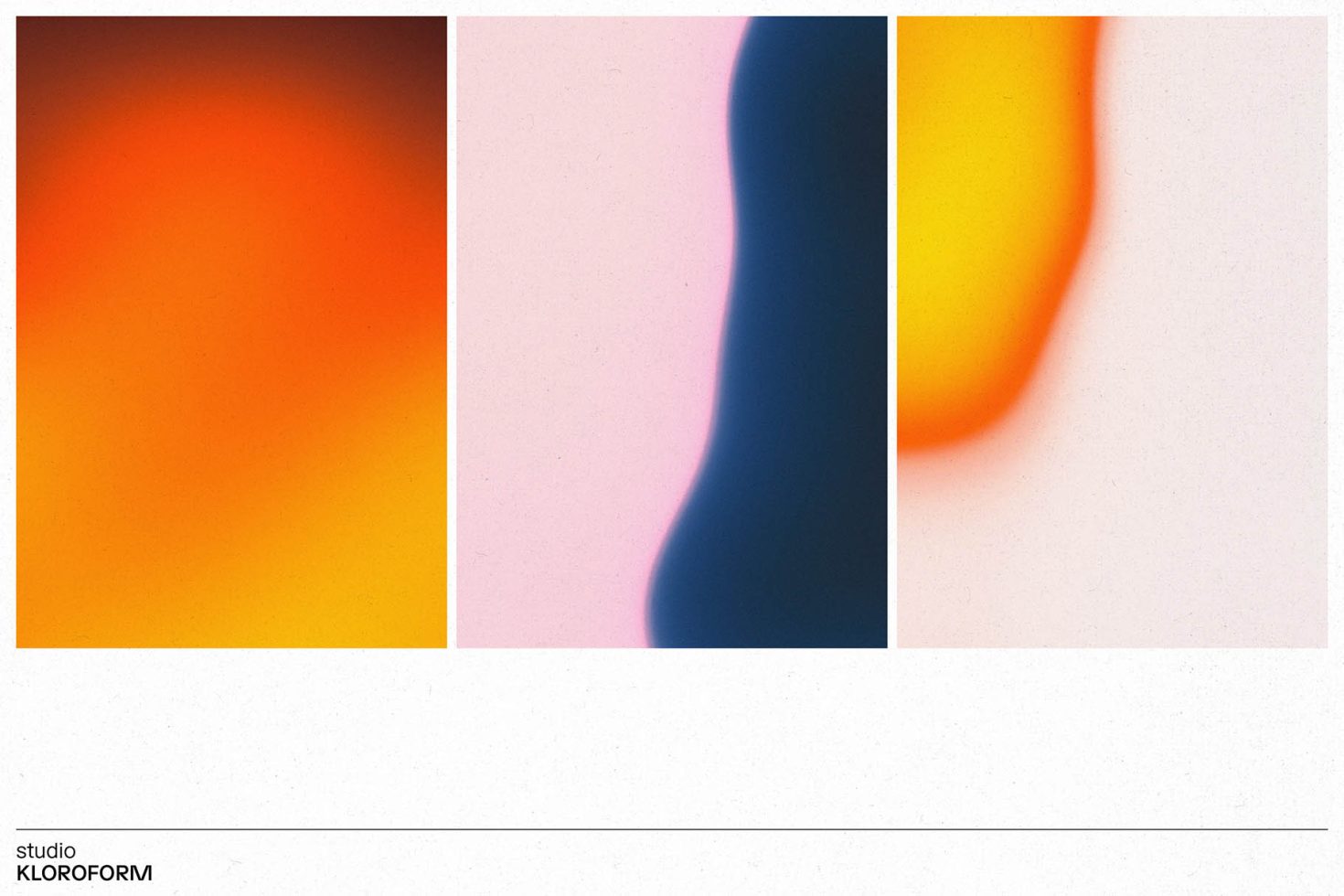 Abstract gradient backgrounds with vibrant colors in three vertical panels perfect for templates and graphics in designer projects and creative mockups