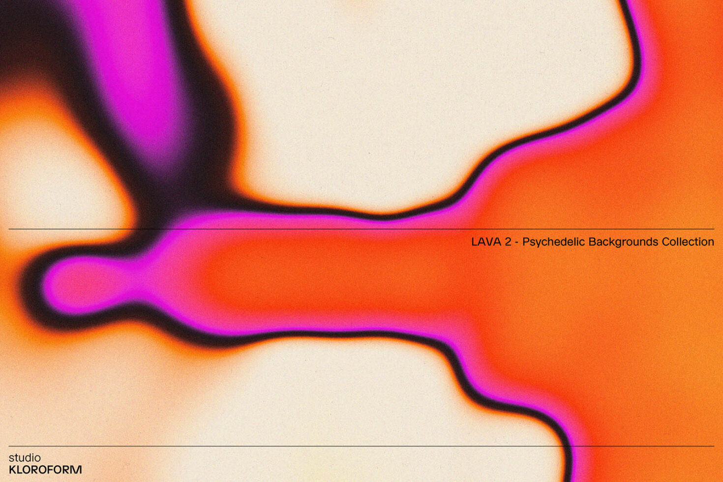 Psychedelic abstract background with vibrant orange and purple lava flow pattern. Ideal for digital assets, graphic design, and creative templates.