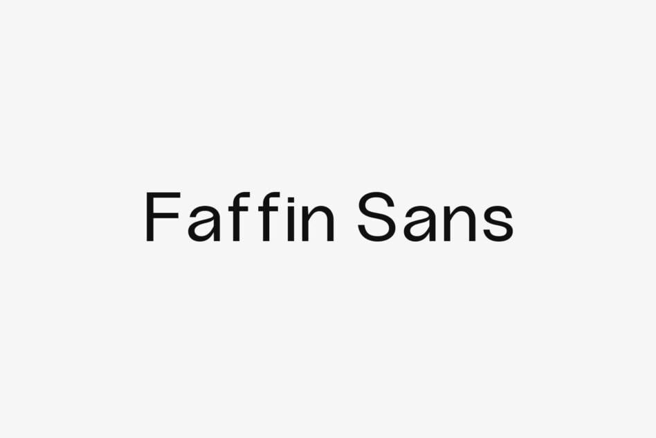 Faffin Sans font showing clean modern letter forms
