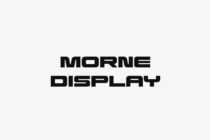 Morne Display typeface in thick industrial style on clean background