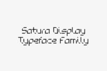 Satura Display typeface family name displayed in minimalist sans serif font