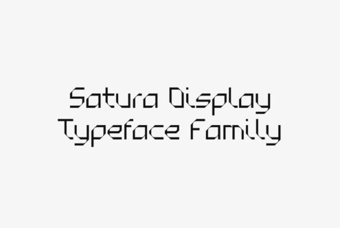 Satura Display Typeface Family. Geometric modern font design. Ideal for digital assets and graphic design projects. Perfect for creating unique templates.