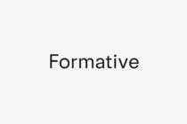 Formative font specimen in regular weight on neutral cream backdrop