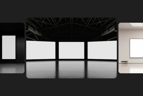 Minimalist gallery mockup featuring large blank canvases in a modern industrial space, ideal for showcasing artwork, graphic designs, or template presentations.