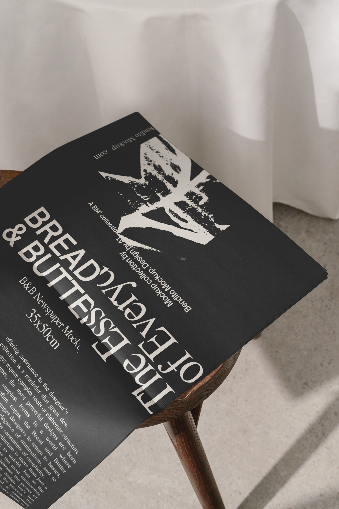 Newspaper BandB Mockup, Print Mockup | Supply.Family