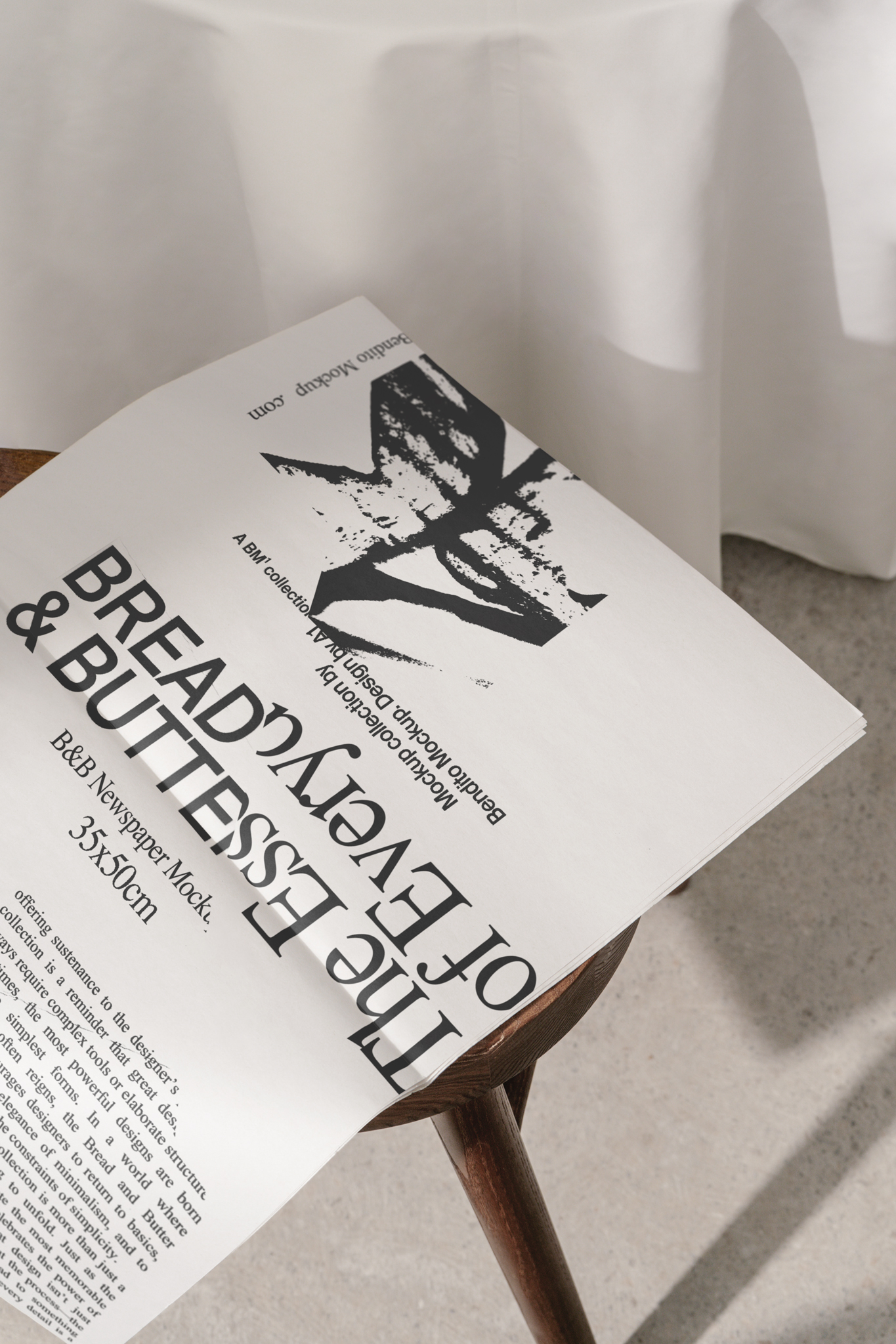 Newspaper BandB Mockup, Print Mockup | Supply.Family