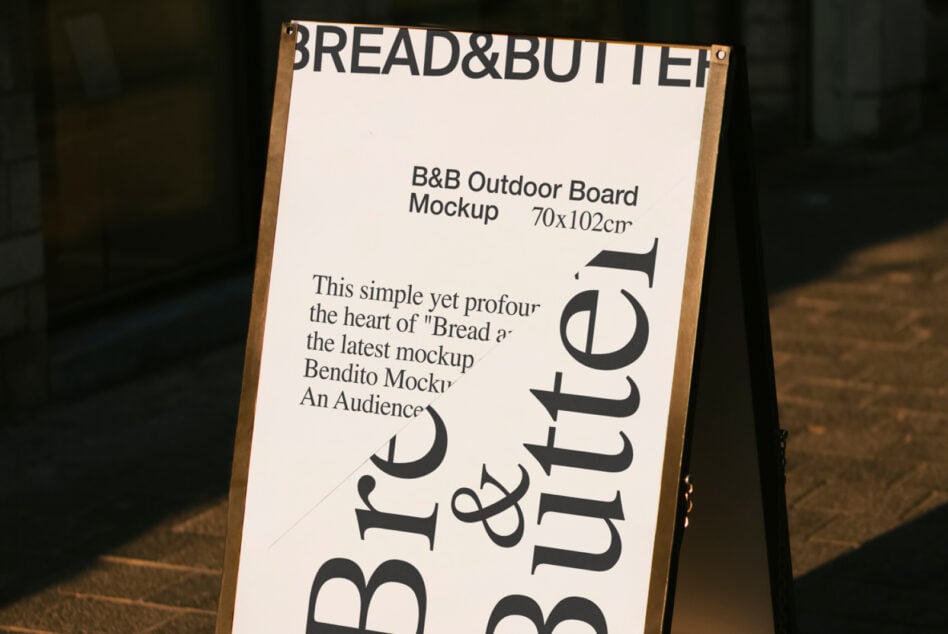 Outdoor Board BandB Mockup, Object Mockup | Supply.Family